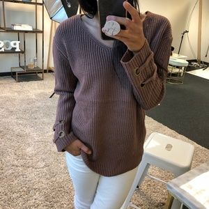 🔵CAREN Chocolate Knit Sweater